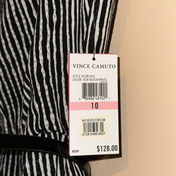 Vince Camuto Black and White Striped Dress - Picture 3 of 14